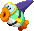 Sprite of a Sand Cheep from Mario & Luigi: Superstar Saga + Bowser's Minions.