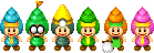 Various Shelltops from Mario & Luigi: Dream Team