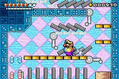 Wario in the level Domino Row