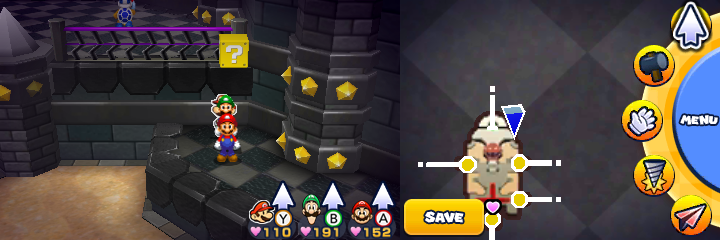 Block 30 in Bowser's Castle of Mario & Luigi: Paper Jam.