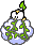 Sprite of a Lakipea in Mario & Luigi: Superstar Saga.