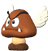 A side view of a Paragoomba, from Mario Super Sluggers.