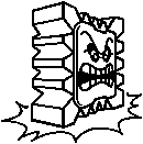 Thwomp Stamp, from Mario Kart 8