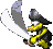 Sprite from Donkey Kong Country 2: Diddy's Kong Quest (yellow)