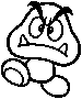 Goomba stamp, from Mario Kart 8