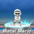 Metal Mario in tennis from Mario Sports Superstars