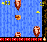 Dixie Kong in the second Bonus Level of Rocketeer Rally in Donkey Kong GB: Dinky Kong & Dixie Kong