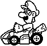 Luigi stamp, from Mario Kart 8.