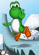 Yoshi on a half-pipe