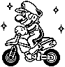 Metal Mario stamp, from Mario Kart 8.