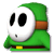 Green Shy Guy's mugshot from Mario Superstar Baseball