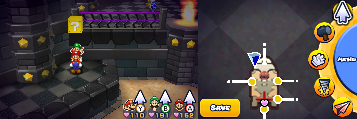 Block 29 in Bowser's Castle of Mario & Luigi: Paper Jam.