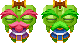 Sprite of the Hammerhead Bros. from Mario & Luigi: Superstar Saga + Bowser's Minions