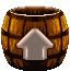 Sprite of a Barrel Cannon in Super Smash Bros.