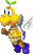 Sprite of a Paratroopea from Mario & Luigi: Superstar Saga + Bowser's Minions.