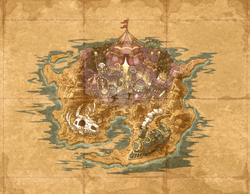 Map of the 3rd continent from Wario Land: Shake It!