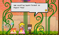 Lock talking to Princess Peach.