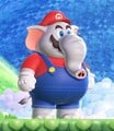 Elephant Mario as seen in-game