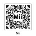 An example of a Mii QR Code. This code can actually be scanned in this state; hold up the 3DS to the screen.