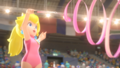 Peach competing in Rhythmic Ribbon.