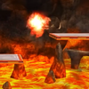 Screenshot of a fireball from The Subspace Emissary in Super Smash Bros. Brawl.