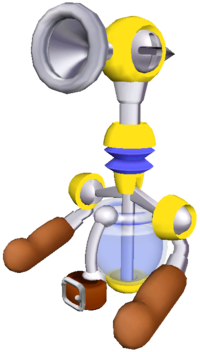 Artwork of F.L.U.D.D. in Super Mario Sunshine.