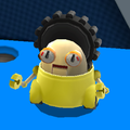 Screenshot of a yellow Gearmo from Super Mario Galaxy