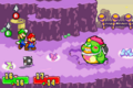 Mario and Luigi battling Tolstar in Stardust Fields