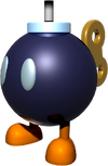 Artwork of a Bob-omb in Mario Kart: Double Dash!! (reused for Mario Kart DS and Super Mario Strikers)