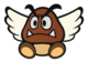 The Paragoomba sprite from Paper Mario: Color Splash.