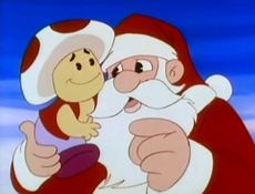 Toad and Santa Claus in the Super Mario Bros. Super Show!.