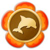 Artwork of the dolphin kick badge from Super Mario Bros. Wonder