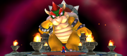 Bowser awaiting Mario for battle.