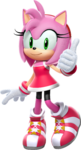 Artwork of Amy Rose for Mario & Sonic at the Rio 2016 Olympic Games