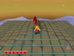 One of Pecan Sands' red diamond sub-levels from Wario World.