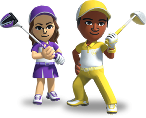 Artwork of Miis in Mario Golf: Super Rush