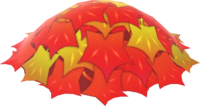 Rendered model of a Leaf pile in Mario Kart Tour.