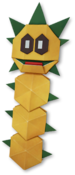 Artwork of an origami Pokey from Paper Mario: The Origami King.