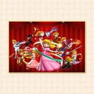 Thumbnail of a jigsaw puzzle showing Princess Peach's transformations in Princess Peach: Showtime!