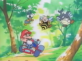 Mario runs into an Ant, a Beebee, and a Battle Beetle