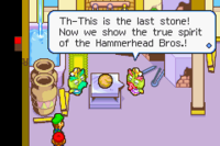 Screenshot from Mario & Luigi: Superstar Saga depicting the Hammerhead Bros.