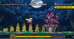 A screenshot of Wario fighting Bloomsday.