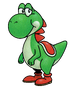 Artwork of Yoshi from Super Smash Bros.