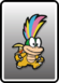 The fully painted Lemmy Card in Paper Mario: Color Splash.