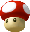 Artwork of a Mushroom in Mario Kart: Double Dash!! (reused for Mario Kart DS and Super Mario Strikers)