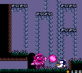 Wario belching on the penguin in international releases of Wario Land II