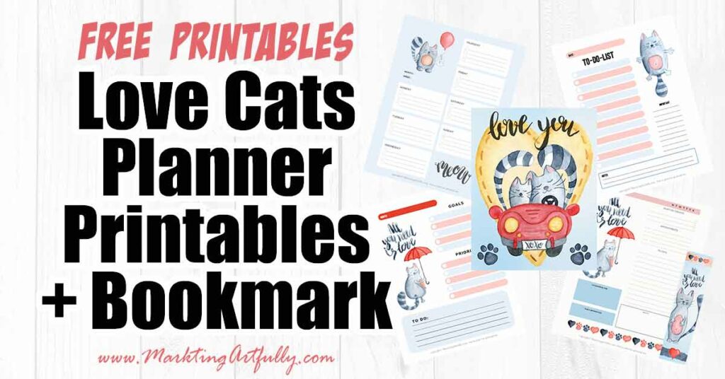 Love Cats Free Printable Planner