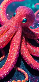 Colorful and vibrant octopus wallpaper with artistic design.