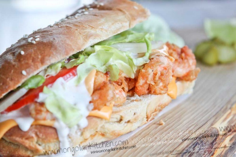 Fried Shrimp sandwich recipe