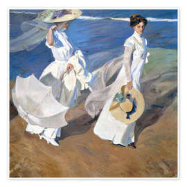 Poster Spaziergang entlang der Küste, 1909 - Joaquín Sorolla y Bastida